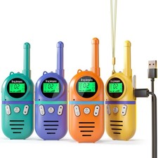 Walkie Talkies for Kids Rechargeable,Toys for Boys and Girls Ages 3-12, 4 Pac...