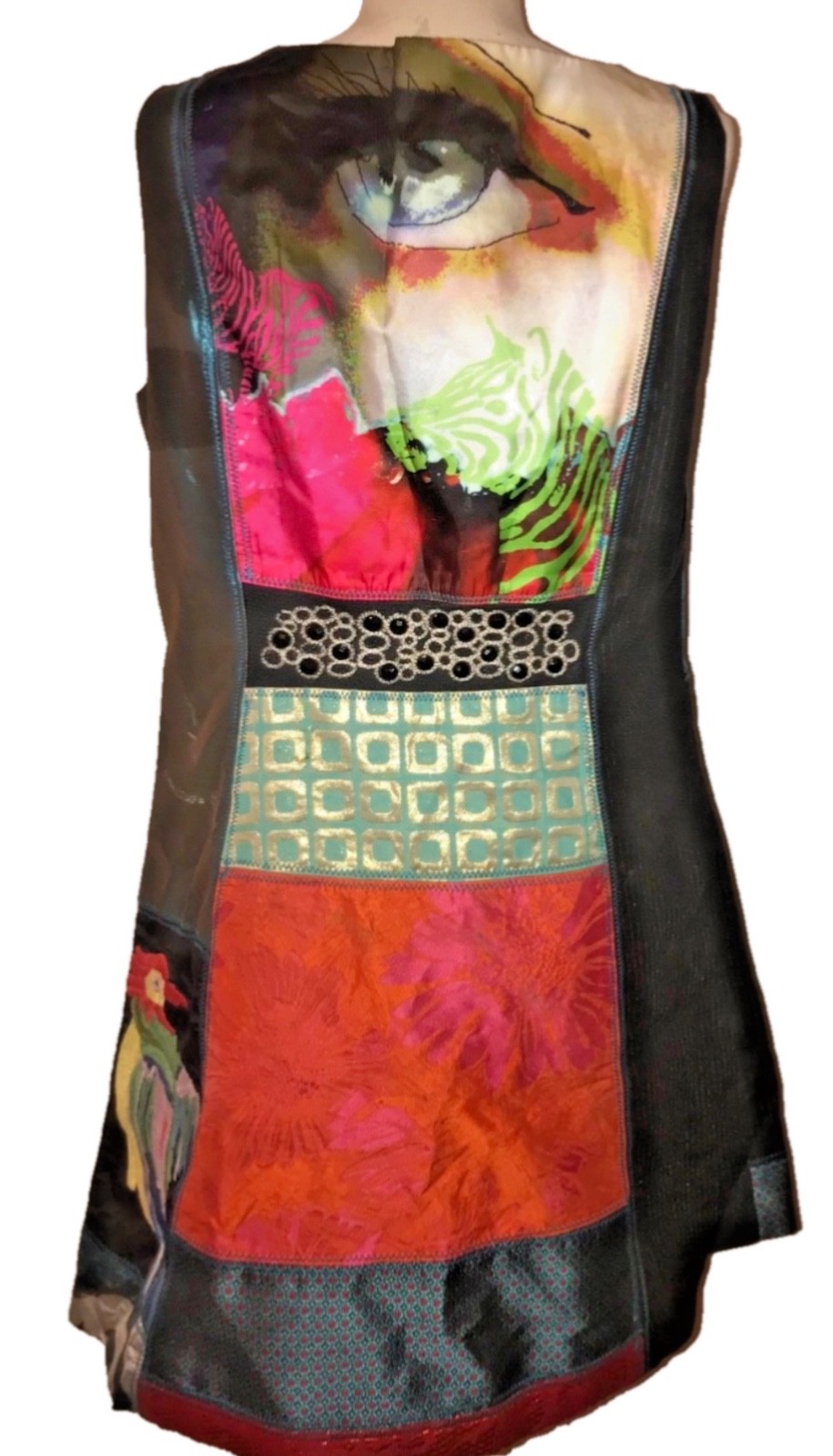 Desigual Multicolored Colored Patchwork Embroider… - image 11
