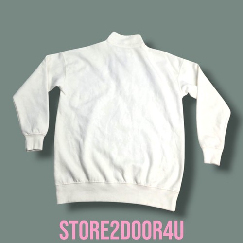 No Boundaries Quarter Zip Sweatshirt XXSmall (00) LOS ANGELES White Green - Picture 2 of 8