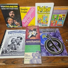 Lot of 8 Books on Ventriloquism / Dummy - Winchell-Bergen-Schindler-Craggs-Wade