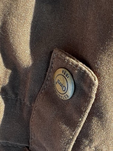Chaqueta Orvis Vintage Lona Cuero Borde XL Ranger Field Safari Granero Gorp Core - Imagen 7 de 13