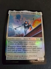 NM Foil Silver Sable, Mercenary Leader, MTG, Marvel's Spider-Man, Magic, 13