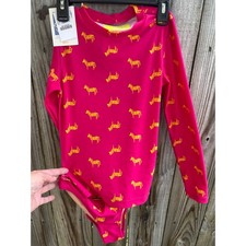 Crewcuts Girls Pink Yellow Zebra Rash Guard Swimsuit Set UPF 50 K3696 Size 8