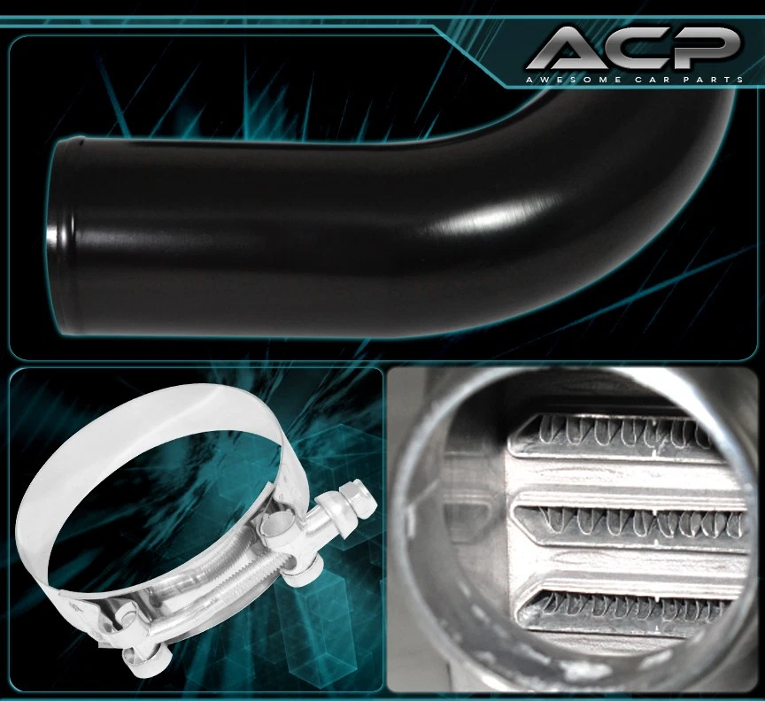 27.5"X7"X2.25" Aluminum Intercooler + 2.5" Diy Custom Piping Kit+Coupler Foto 3 de 3
