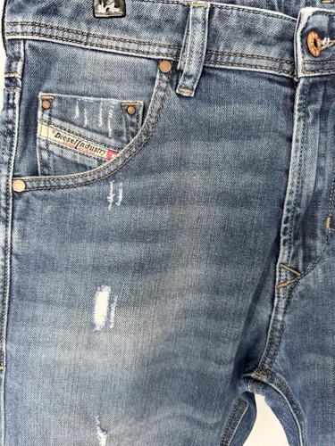 Diesel Krayver 27W 30L Herren Regular Carrot Slim Fit Blau Jeans Marken Designer - Bild 2 von 5
