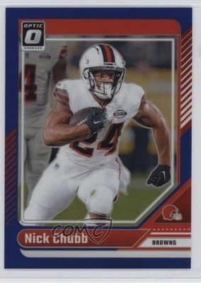 2024 Panini Donruss Optic Blue Prizm 68/199 Nick Chubb #45 0us8