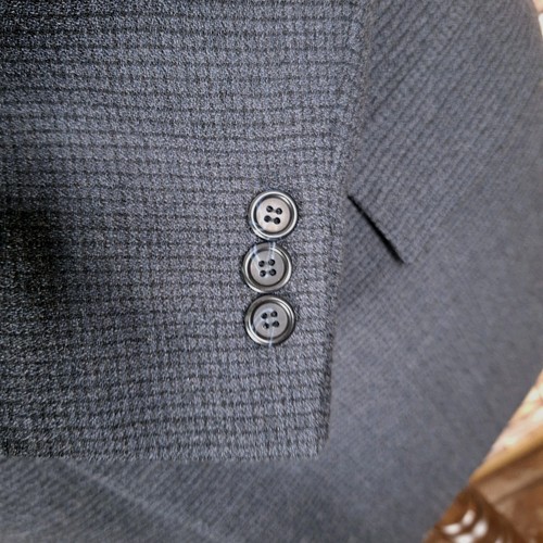 Claiborne 2 Piece Suit Mens 48L 40X31 Gray Check 3 Button VL Wool - Picture 5 of 14