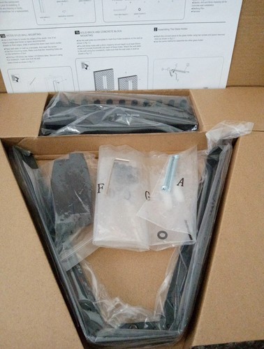 Single Floating Shelf Wall Bracket Strengthened Tempered Glass DVD Console TV - Picture 3 of 3