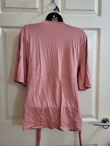 ASOS Maternity Top Breastfeeding Wrap Size 10 Dusky Pink Used Butterfly Sleeve - Picture 9 of 10