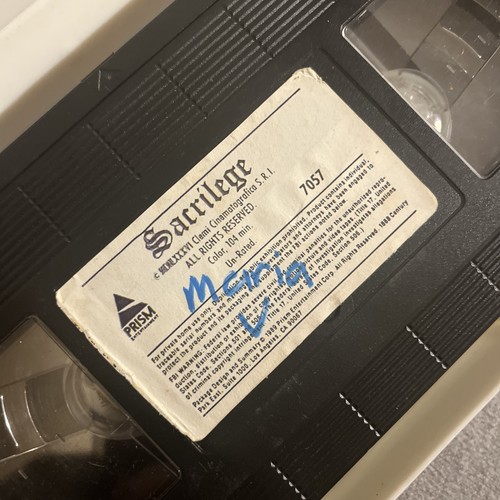 Sacrilege VHS Luciano Odorisio Myriem Roussel OUT OF PRINT OOP RARE - Picture 6 of 6