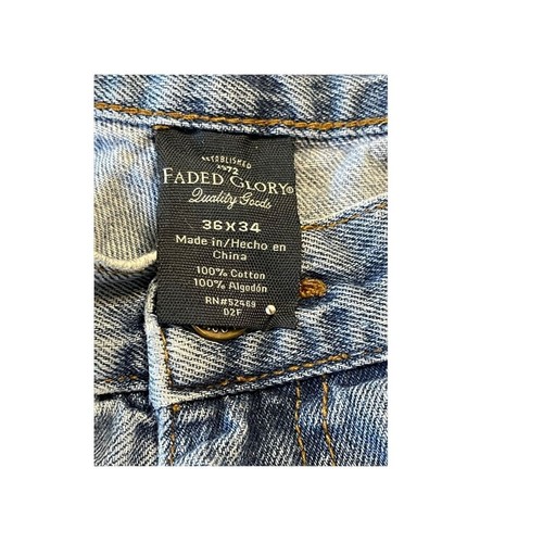 Jeans Faded Glory Azul Carpintero 36x34 Denim Lavado Medio Calce Relajado Pre-Amado - Imagen 3 de 11