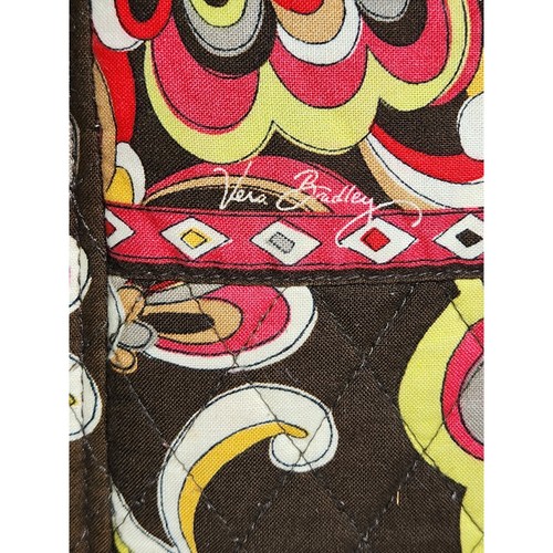 Borsa tote bag Vera Bradley stampa puccini marrone rosa floreale tessuto trapuntato - Foto 8 di 13