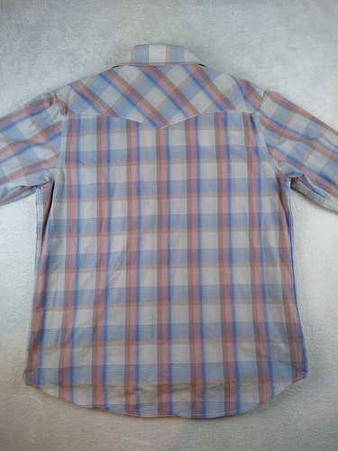 Cowboy Up Pearl Snap Hemd Herren groß kariert Western Rodeo Taschen - Bild 9 von 9