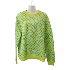 LOUIS VUITTON  M sweat Lime x Light Blue cotton mens