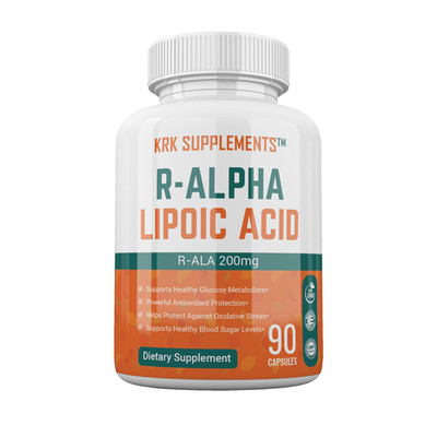 R-ALA R-Alpha Lipoic Acid 200mg Antioxidant Blood Sugar Formula Glucose Support