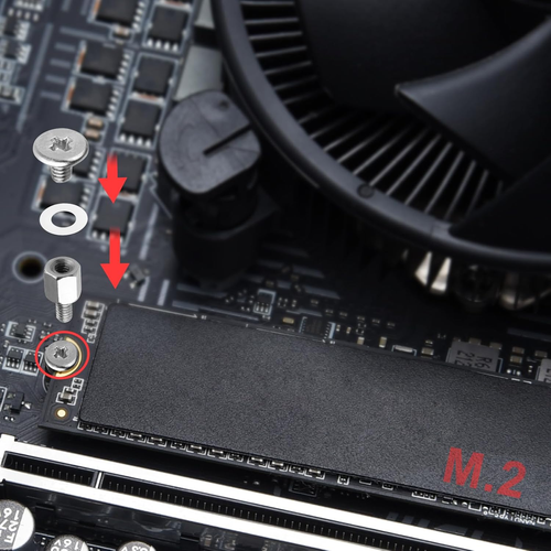 M.2 SSD Schrauben Kit, PCIE NVME M.2 SSD Befestigungsschrauben Kit für Asus, Gigabyte, Asr - Bild 3 von 12