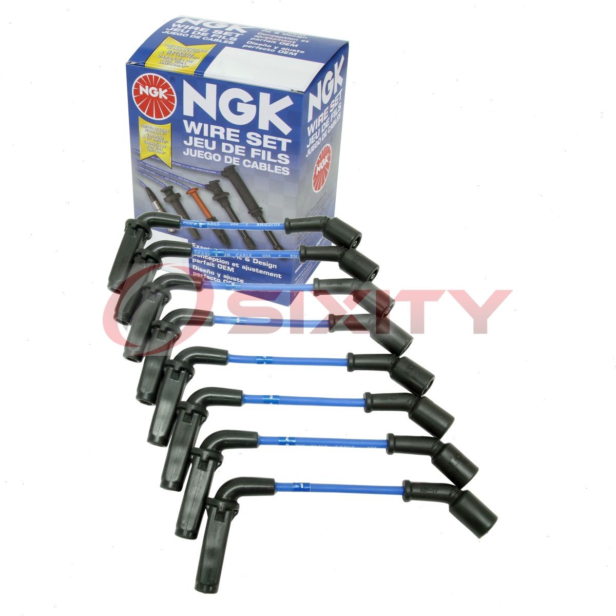 1 pc NGK Spark Plug Wire Set for 2007-2008 Cadillac Escalade 6.2L V8 - yu
