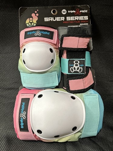 Paquete de protección deportiva Triple Eight Saver Series protectores de muñeca, rodilleras y coderas