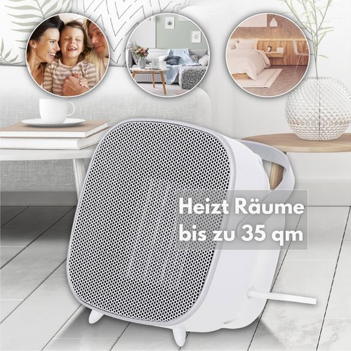 Calefactor Ventilador Calefactor Rápido Baño Móvil Cerámica Calefacción Eléctrica 1500W - Imagen 3 de 6