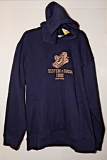Scotch & Soda Navy Amsterdam 1985 Sewing Machine Men's Graphic HOODIE Sz XL NWT