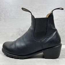 Blundstone 1671 Leather Heeled Chelsea Boots - Women's Size 6.5 - Black