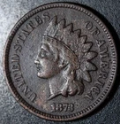 1873 INDIAN HEAD CENT - With LIBERTY - VF VERY FINE CLOSED 3 *RARE*