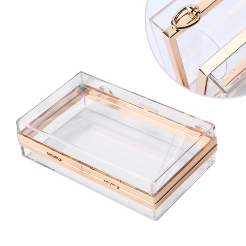 Transparent Box Purse Women Formal Evening Bag Clear Acrylic Clutch