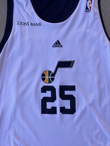 Utah Jazz Jersey Size 3XL Al Jefferson Practice Used NBA Adidas Reversible Game - Picture 8 of 13