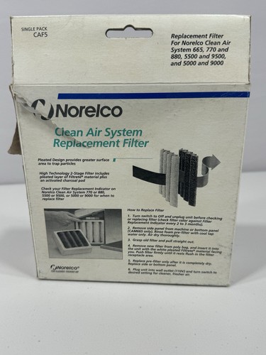 Norelco Clean Air System Replacement Filter CAF5 Single Pack NEW SEALED NOS - Picture 5 of 11