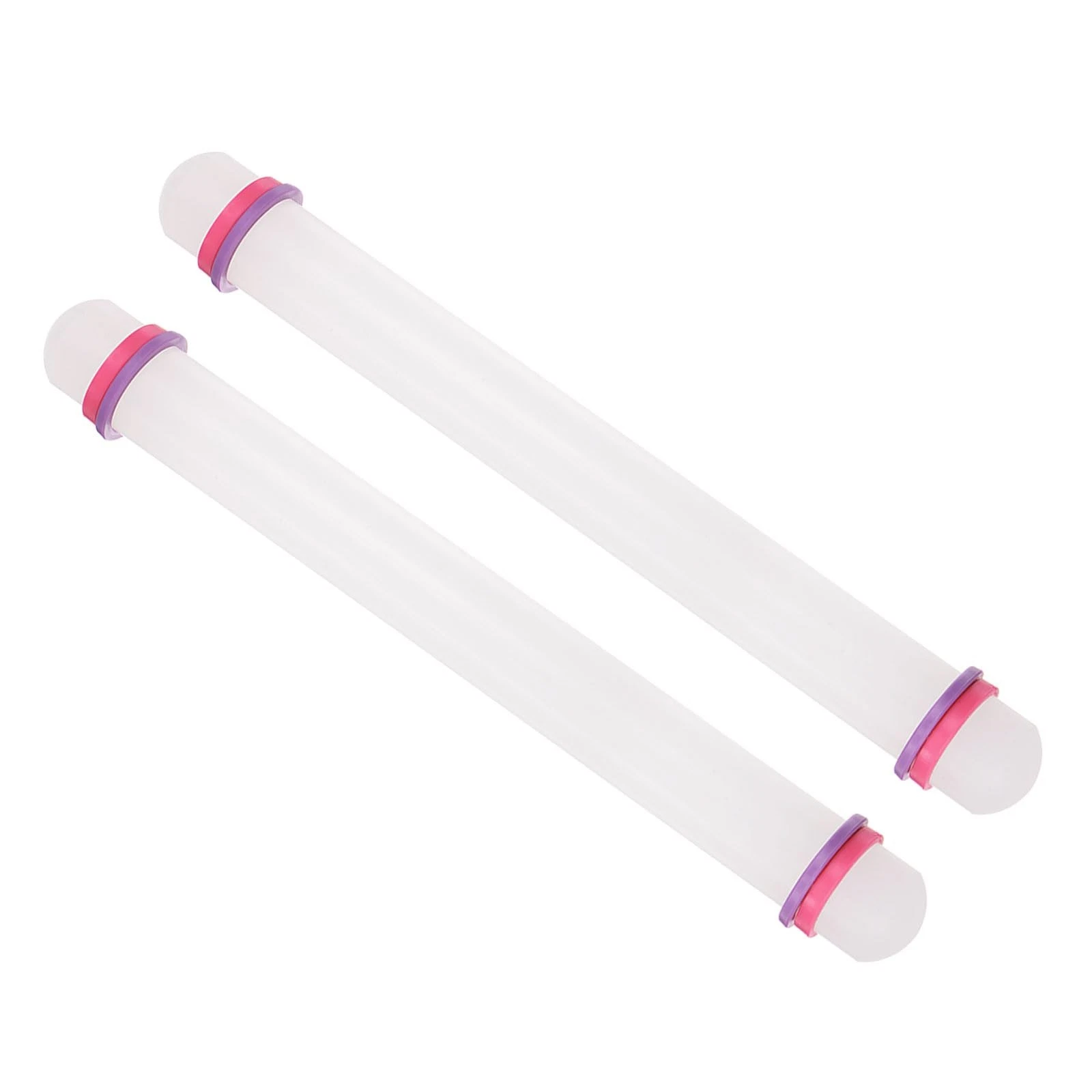 Fondant Rolling Pin, 13" Length, PP Plastic Non-Stick Guide Rings Fondant Rol...