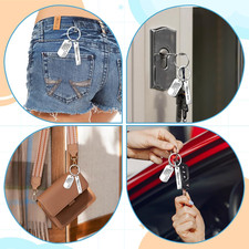 30 Pcs Metal Engraving Keychain Blanks, Stainless Steel Stamping Laser Keycha...
