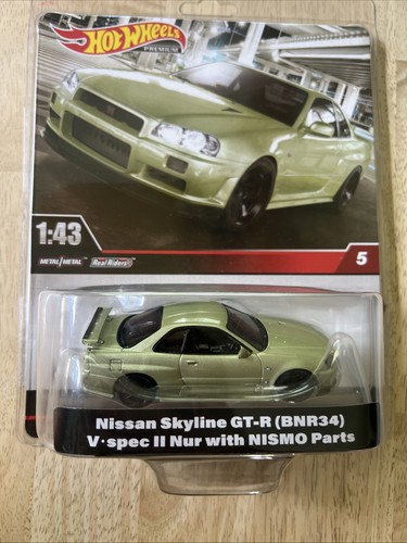 Hot Wheels Premium 2023 Nissan Skyline GT-R BNR34 1:43 Scale Real Riders - Picture 11 of 12