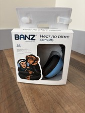 Baby Banz EM009 Plastic Hearing Protection Earmuffs for Infants - Sky Blue NEW