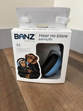 Baby Banz EM009 Plastic Hearing Protection Earmuffs for Infants - Sky Blue NEW