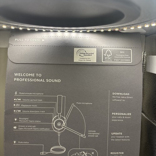 New Jabra Evolve2 40 Headset (MS Teams, USB-A) - Black - Afbeelding 5 van 6