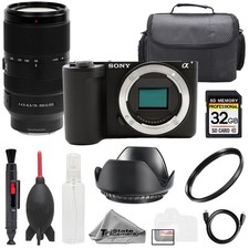 Sony ZV-E10 II Black  E 70-350mm f/4.5-6.3 G OSS Lens 32GB  Bag UV Filter