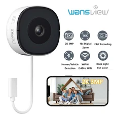 Wansview 3MP Window Camera WIFI6 Security Camera Indoor Camera 2K 24/7 Recording