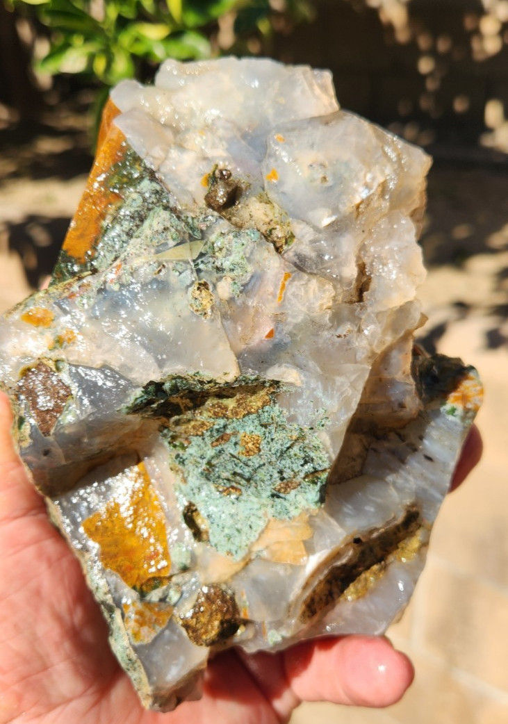 Horse Canyon Agate Rough Rock Tehachapi CA 6"X4"X2.8" 3.5 Pounds See Video
