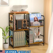 Record Player Stand Vinyl Storage Organizer Turntable Table Living Room Display