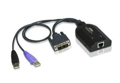 Aten KA7166-AX DVI USB Virtual Media KVM Adapter Cable with Smart Card Reade ~E~