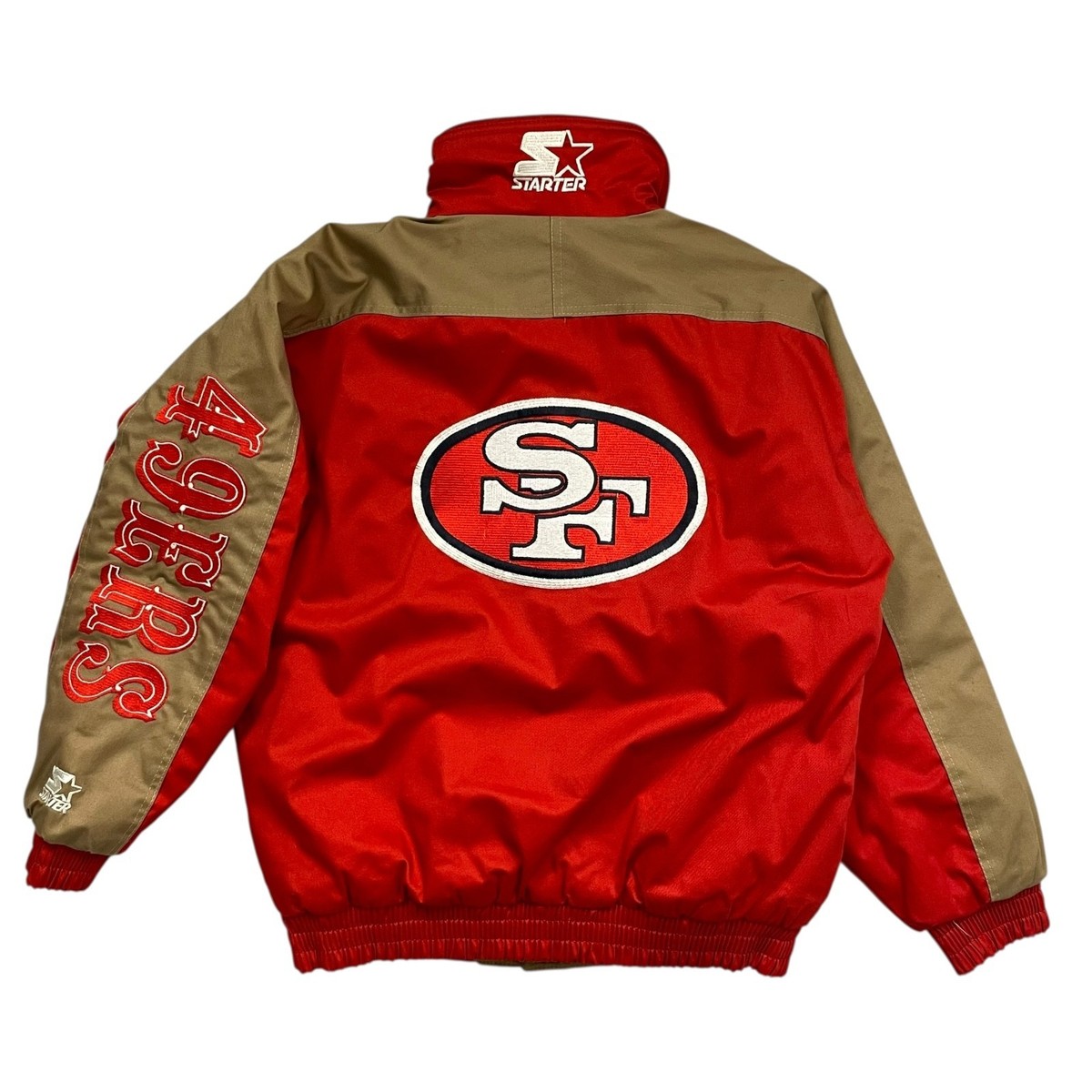 VTG 90s NFL SAN FRANCISCO 49ERS STARTER EMBROIDERED LOGO PUFFER