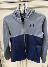 Under Armour Coldgear WarmUp Activewear Hoodie Sweatshirt Zipper Youth Medium YM
