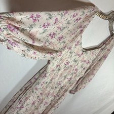 ARULA Women 1X Floral Boho Dress Flowy Ruffle A Lined Pink Cottage Fairy