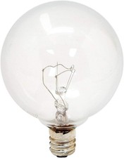 Globe light bulbs 25 watt candelabra base crystal clear two pack