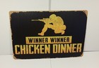 Winner Winner Chicken Dinner 12x8 Aluminum Indoor Outdoor Metal Sign Wall Art