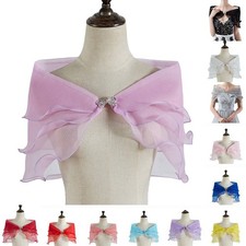 40) Elegant Solid Color Shawl Dress Cover Up for Women's Evening Party