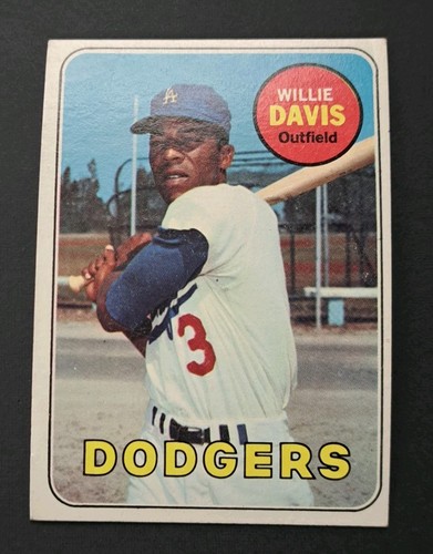 1969 Topps Baseball #65 Willie Davis Los Angeles Dodgers - Picture 1 of 3