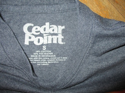 VALRAVN CEDAR POINT T SHIRT Amusement Park Dare To Dive Roller Coaster SMALL - Picture 3 of 3