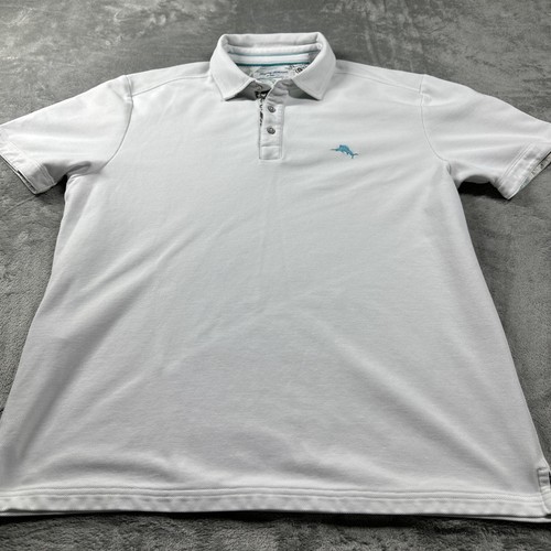 Tommy Bahama Island Zone Men’s M Polo Shirt White Short Sleeve Supima/Polyester - Picture 2 of 11