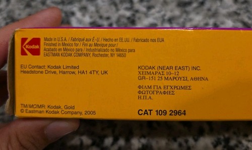 Kodak 5-Roll Pack Gold 200 35mm 24 Belichtungen Druckfilm abgelaufen 2008 NEU VERSIEGELT - Bild 6 von 6